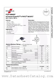 FCP190N65F datasheet pdf Fairchild Semiconductor