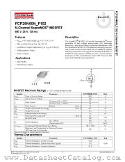 FCP25N60N datasheet pdf Fairchild Semiconductor