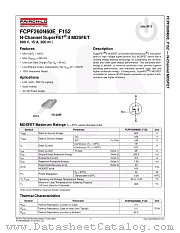 FCPF260N60E_152 datasheet pdf Fairchild Semiconductor