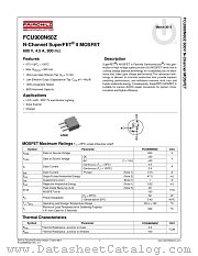 FCU900N60Z datasheet pdf Fairchild Semiconductor