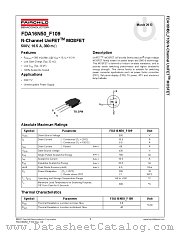 FDA16N50_F109 datasheet pdf Fairchild Semiconductor