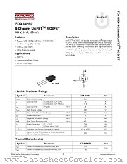 FDA18N50 datasheet pdf Fairchild Semiconductor