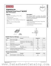 FDB082N15A datasheet pdf Fairchild Semiconductor