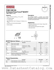 FDB110N15A datasheet pdf Fairchild Semiconductor