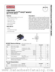 FDB12N50F datasheet pdf Fairchild Semiconductor
