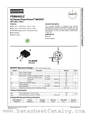 FDB8453LZ datasheet pdf Fairchild Semiconductor
