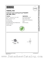 FDB8860_F085 datasheet pdf Fairchild Semiconductor
