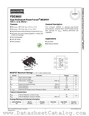 FDC8602 datasheet pdf Fairchild Semiconductor