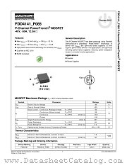 FDD4141_F085 datasheet pdf Fairchild Semiconductor
