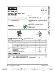 FDD8896_F085 datasheet pdf Fairchild Semiconductor