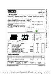 FDFMA2P853 datasheet pdf Fairchild Semiconductor