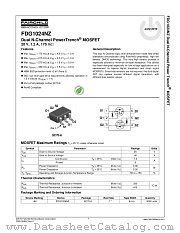 FDG1024NZ datasheet pdf Fairchild Semiconductor