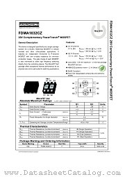 FDMA1032CZ datasheet pdf Fairchild Semiconductor