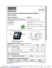 FDMA420NZ datasheet pdf Fairchild Semiconductor