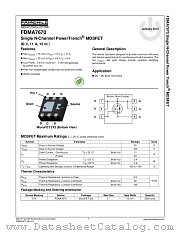 FDMA7670 datasheet pdf Fairchild Semiconductor