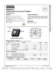 FDMA7672 datasheet pdf Fairchild Semiconductor