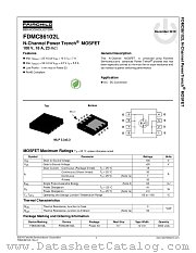 FDMC86102L datasheet pdf Fairchild Semiconductor