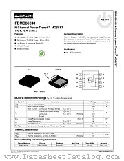 FDMC86240 datasheet pdf Fairchild Semiconductor