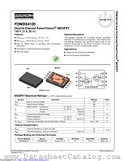 FDMD84100 datasheet pdf Fairchild Semiconductor