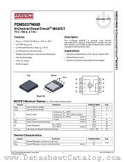 FDMS037N08B datasheet pdf Fairchild Semiconductor