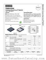 FDMS4435BZ datasheet pdf Fairchild Semiconductor