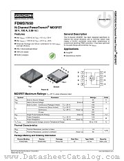 FDMS7650 datasheet pdf Fairchild Semiconductor
