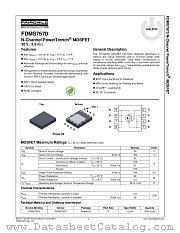 FDMS7670 datasheet pdf Fairchild Semiconductor