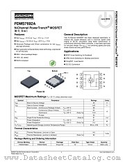 FDMS7692A datasheet pdf Fairchild Semiconductor