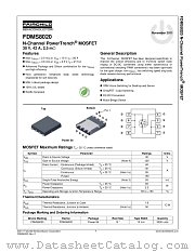 FDMS8020 datasheet pdf Fairchild Semiconductor