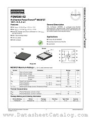 FDMS86152 datasheet pdf Fairchild Semiconductor