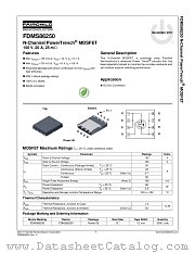 FDMS86250 datasheet pdf Fairchild Semiconductor