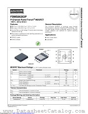 FDMS86263P datasheet pdf Fairchild Semiconductor