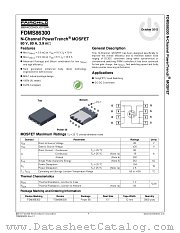 FDMS86300 datasheet pdf Fairchild Semiconductor