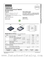 FDMS86322 datasheet pdf Fairchild Semiconductor