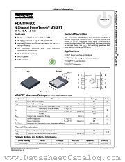 FDMS86500 datasheet pdf Fairchild Semiconductor