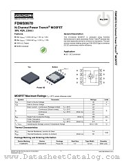 FDMS8670 datasheet pdf Fairchild Semiconductor