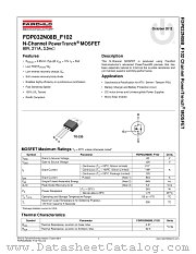FDP032N08B datasheet pdf Fairchild Semiconductor