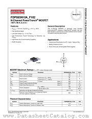 FDP085N10A datasheet pdf Fairchild Semiconductor