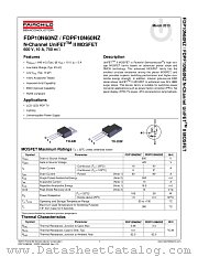 FDP10N60NZ datasheet pdf Fairchild Semiconductor