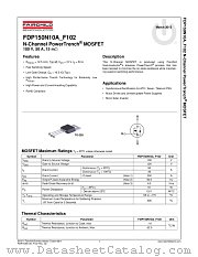 FDP150N10A datasheet pdf Fairchild Semiconductor