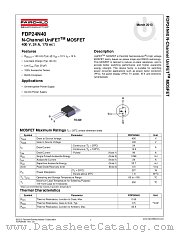 FDP24N40 datasheet pdf Fairchild Semiconductor