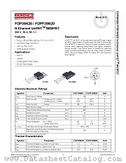 FDP39N20 datasheet pdf Fairchild Semiconductor
