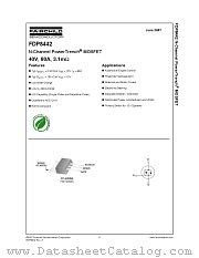 FDP8442 datasheet pdf Fairchild Semiconductor