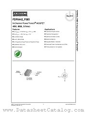 FDP8442_F085 datasheet pdf Fairchild Semiconductor