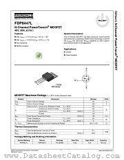 FDP8447L datasheet pdf Fairchild Semiconductor