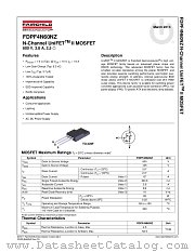 FDPF4N60NZ datasheet pdf Fairchild Semiconductor