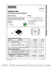 FDS8449_F085 datasheet pdf Fairchild Semiconductor