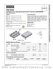FDZ192NZ datasheet pdf Fairchild Semiconductor