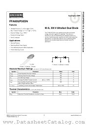 FFA60UP30DN datasheet pdf Fairchild Semiconductor