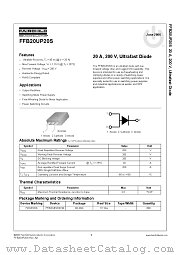FFB20UP20S datasheet pdf Fairchild Semiconductor